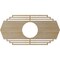 Ekena Millwork Chrysler Wood Fretwork Pierced Ceiling Medallion, Birch, 38"W x 19"H x 10"ID x 1/4"T CMWP38X19X0250CSBI - alternate 5